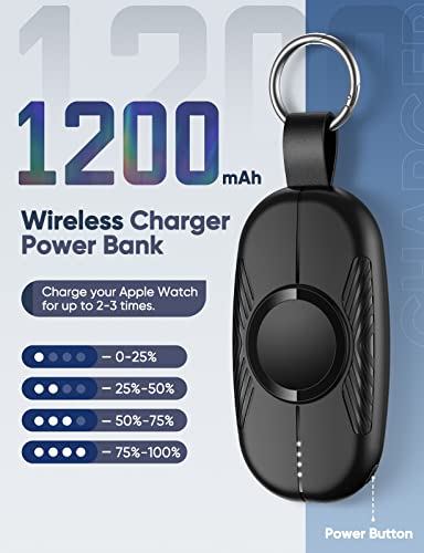 Portable Charger For Apple Watch, 1200Mah Magnetic Keychain Wireless Power Bank Watch Charger For Iwatch Series 8/Uitra/7/6/Se/5/4/3/2 #TOP1