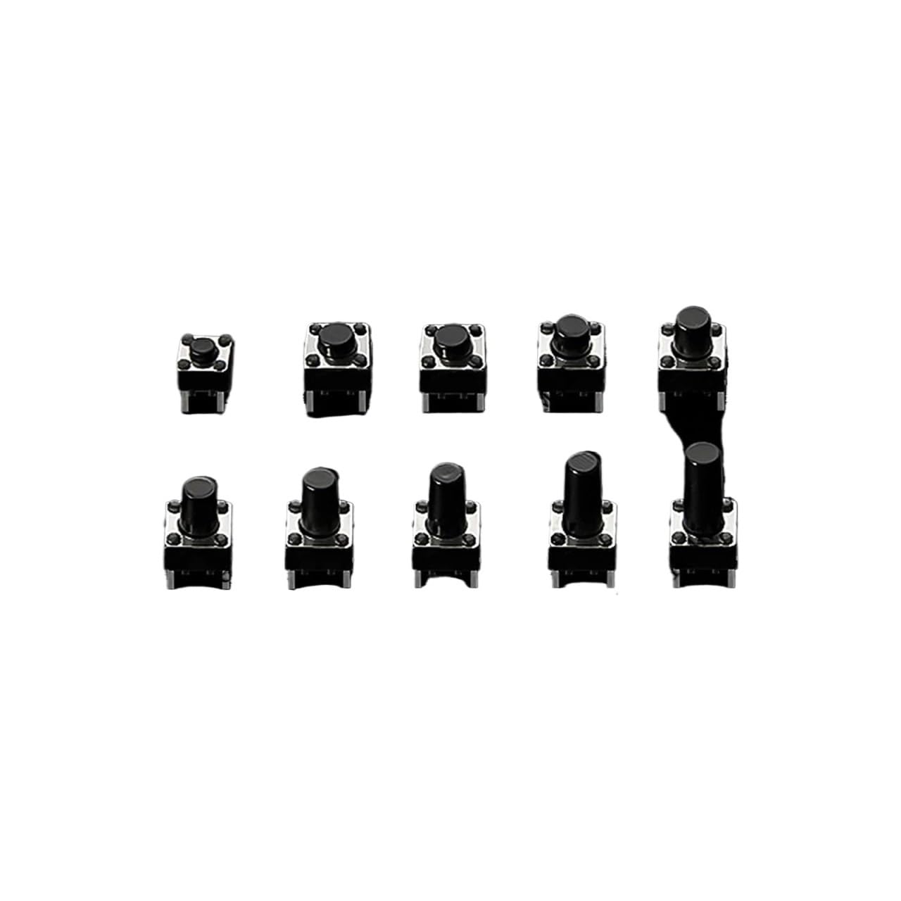 KUKEUC77Q 10Values 100PCS Micro Tactile Switch Momentary Tact DIP 2Pin 6x6mm Touch Push Button High 5mm 6mm 8mm 9mm