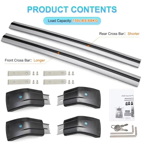 Barras techo coche aluminio portaequipajes compatible con Santa Fe 5