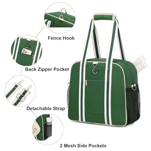 ACESAK Pickleball Bag, Pickleball Bags for Women Men Teens with Waterproof Pocket & Fence Hook, Pickleball Tote Bag - Image 7