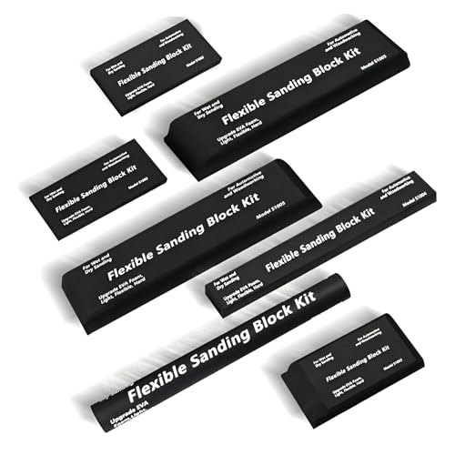 Blocs de ponçage pour carrosserie automobile Lot de 7 en EVA noir