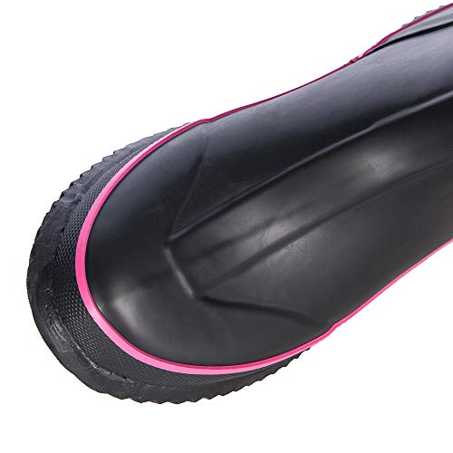 Image of WTW Womens Mid Calf Rain Boots - Waterproof Insulated Neoprene Rubber Boots Mud Outdoor Hunting Garden Boots