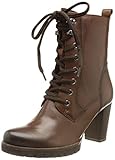 botas y botines mujer FEEL+Lea+ANTIsh MARCO TOZZI Damen 2-2-25200-27 Leder Schnürstiefelette, Botas de Moda Mujer, Coñac Antic, 39 EU