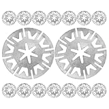 Milisten 20 piezas Clips de Fijación para Cubierta Radiador Coche Arandelas Estrella de Acero para Montaje Rápido Sujetadores Push Accesorios Automotrices Base Clip Resistente para