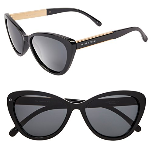 PRIVÉ REVAUX ICON Collection “The Hepburn” Designer Polarized Retro Cat-Eye Sunglasses