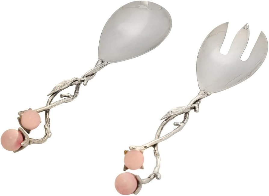 Pink Hyaline Salad Servers by Godinger