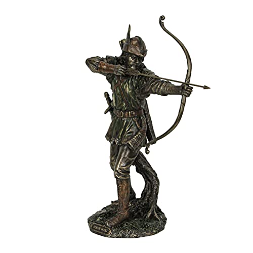 Estatua Decorativa Robin Hood Metal Bronze 11.5 pulg