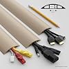 D-Line 6ft Floor Cord Cover, Cable Protector, Hide Extension Cords, Protect Cords, Prevent Cable Trips, Heavy Duty Cord Hider - Cable Cavity 0.63 (W) x 0.31 (H) - Beige