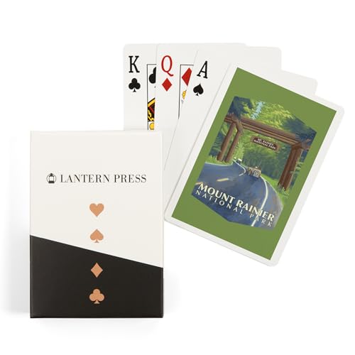 Lantern Press Baraja de Póker Mount Rainier, 52 cartas