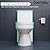 DeerValley Compact One Piece Toilet, Modern Dual Flush Toilet for Small Bathroom, Space Saving Toilet with Soft Close Toilet Seat, 1.1/1.6 GPF and MAP 800g, 12'' Rough-In, White