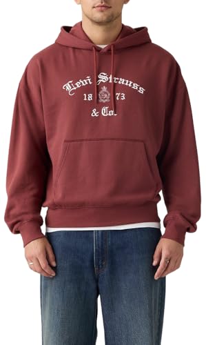 Levi's Men's Graphic Boxy Hoodie, (New) Gothic Red,...