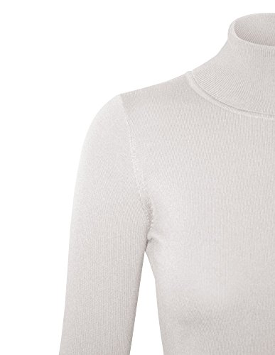 Image of Cielo Womens Solid Basic Stretch Turtleneck Pullover Knit Sweater