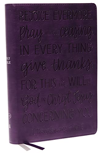 KJV Holy Bible: Large Print with 53,000 Cross References, Purple Leathersoft, Re...