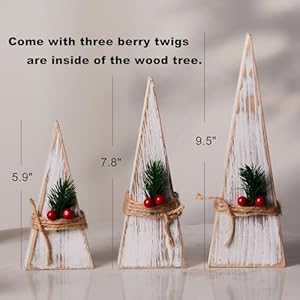 3 Pack Wood Small Christmas Trees, Farmhouse Tabletop Christmas Tree, Rustic White Christmas Decor for Fireplace, Mantle, Shelf, Christmas Holiday Decorations (9.5"+7.8"+5.9") 3 Pack Wood Small Christmas Trees Farmhouse Tabletop Christmas Tree Rustic White Christmas Decor for Fireplace Mantle Shelf Christmas Holiday Decorations 957859