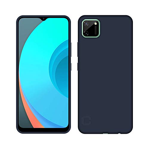 Image of Case Creation Luxurious OG Series for Realme C11 Case Cover,Anti-Dirty Slim Case Frosted Matte Cute Candy TPU Raised Bezel (Splash of Color) Back Cover for Realme7 -Navy Electric Blue