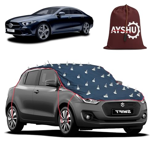 Image of AYSHU Water-Resistant Spike Car Cover for Mercedes Benz CLS - Protects from Dogs, Monkeys, Dust, Sunlight & UV - Full Roof Universal Fit