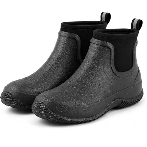 Jollywalk ankle wellies handmade made of 100% rubber material suitable for both men and women suitable for yard cleaning and walking comfortable non slip waterproof