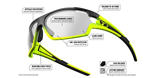 Tifosi Amok Sunglasses (White/Black, Smoke/Ac Red/Clear) #TOP2