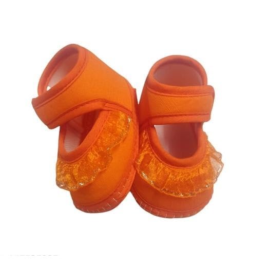 Image of Cute Baby Girl Sandals Soft Cotton Booties Comfortable Slip Shoes for Early Walking