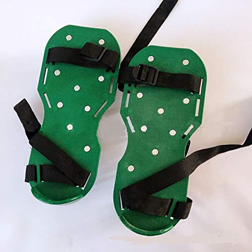 iLH Manual Lawn Aerators-Lawn Aerator Shoes-Spiked Aerating Lawn Sandals with 26 Spikes and 4 Adjustable Straps for aerating Your Yard, Lawn, Roots & Grass, Universal Size