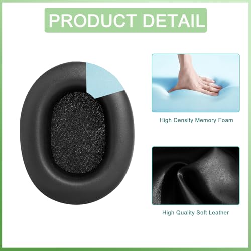 Repuestos para almohadillas de auriculares Sony MDR-7506 MDR-V6 MDR-V7 MDR-CD900ST, cojines de espuma viscoelástica para aislamiento de ruido de alta densidad, con grosor añadido miniatura 4