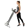 Sunny Health & Fitness SF-T1407M Foldable Manual Walking Treadmill, Gray