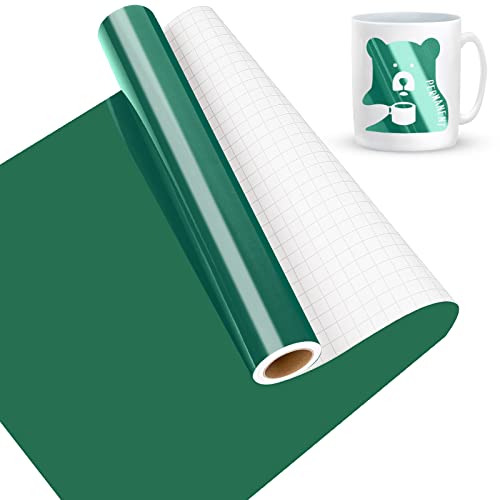Lya Vinyl Rollo de Vinilo Adhesivo Verde Oscuro, 30.5 cm x 457.5 cm, Vinilo Verde Oscuro para Cricut, Silhouette Cameo y la Mayoría de las Máquinas de Corte