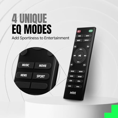 Image of Mivi Fort Hip-Hop 4000 400 Watts Cinematic Home Theatre [Launch], 5.1 Channel, Multiple EQ & Input Modes, BT v5.3, Remote Accessibility, Made in India Sound bar