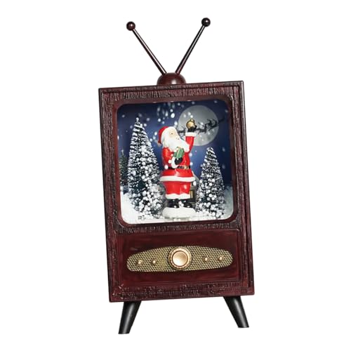 Télévision de Noël pour maison rétro marron Cabilock miniature - 2