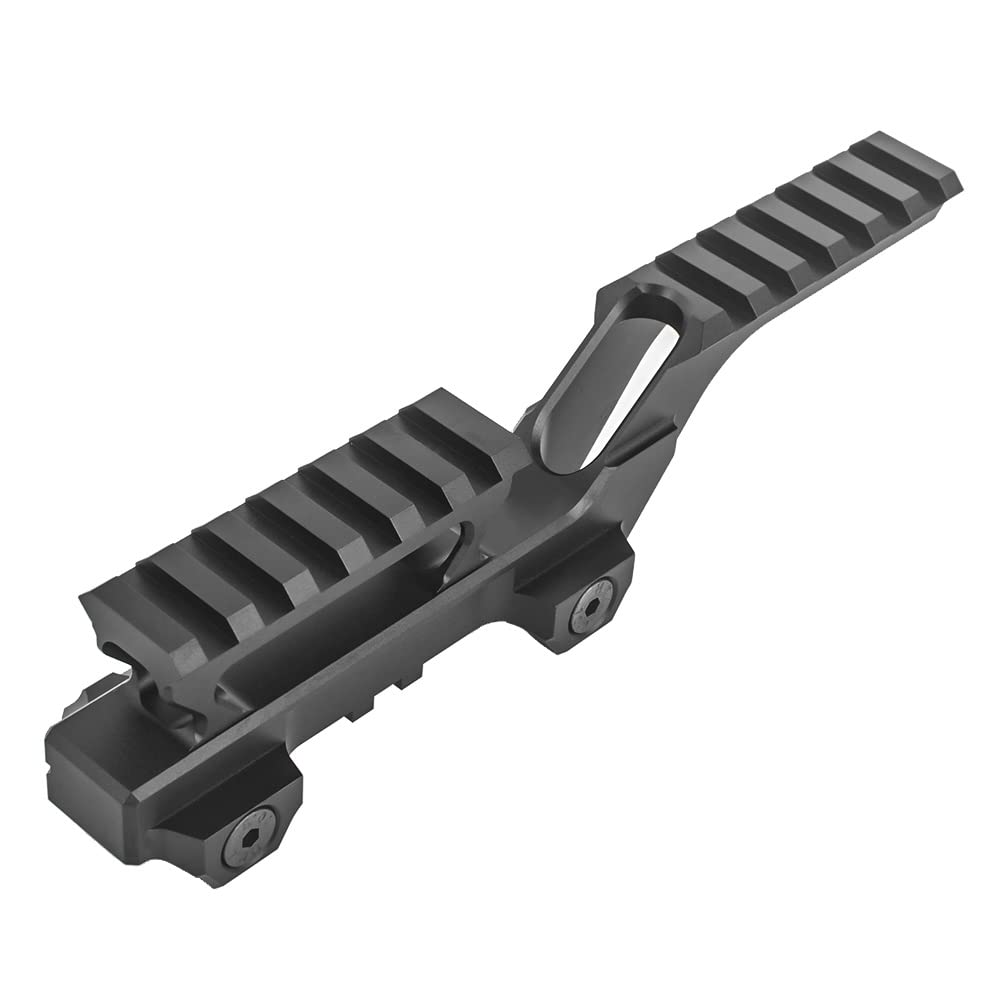 Affût de Type Groupe Tactique à Point Rouge, Red Dot Riser Scope Mount Base de Lunette à Rail Picatinny de 20 mm, viseur Optique holographique pour viseur Optique T1 T2 (Noir)