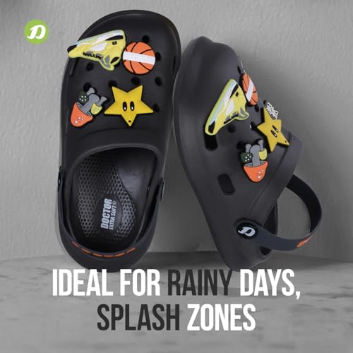 Image of DOCTOR EXTRA SOFT Unisex-Child Kids Classic Ultra Soft Clogs /Sandals with Adjustable Back Strap| Comfortable & LightWeight| Stylish & Anti-Skid| Indoor & Outdoor Casual Sports Mules Boys & Girls D-529