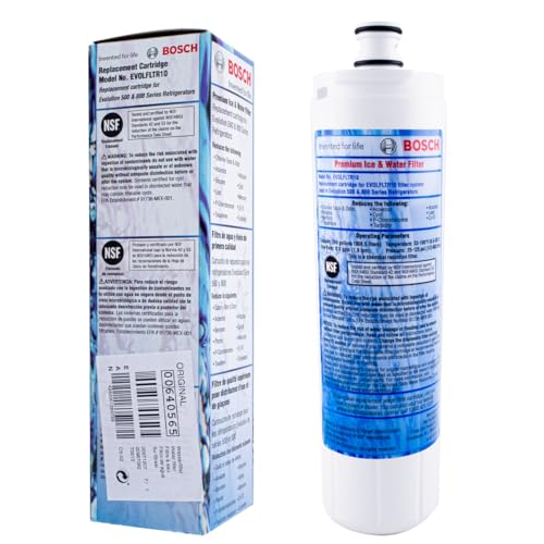EVOLFLTR10 Filtro de agua | Cartucho de filtrado compatible con Balay, Bosch, Siemens, Neff, Kuppersbusch frigorífico americano - sustituye a los modelos CS-52 CS52 00640565 640565