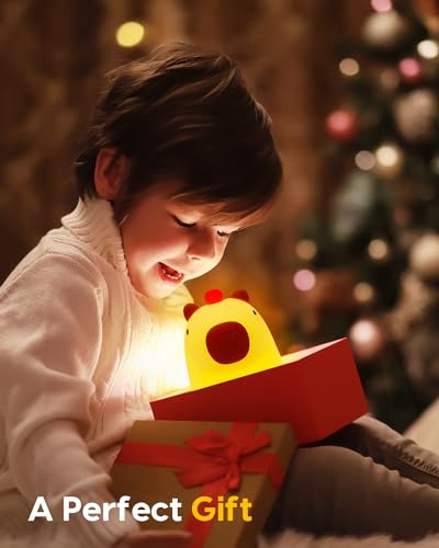 Image of Amaredom Capybara Night Light,Cute Capybara Lamp,Silicone Dimmable Nursery Nightlight,Rechargeable LED Bedside Lamp with 20 Minutes Timer & Tap Control Baby Girls Women Bedrooms,Living Room,Yellow