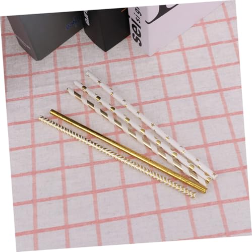 Pitillos de papel biodegradable con diseño de corazones 50 pcs miniatura 7