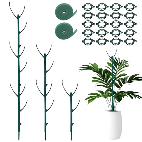 15 Pack Stackable Plant Support Stakes Climbing Plant Support Pole Philodendron Garden Stakes for Potted Plants Plant Holder Stick for Monstera Pothos