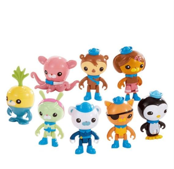 8 Stück Ornament Octonautss Mini Figuren Set Tortendekoration Tortendeko Geburtstag Kuchen Topper Autodekoration Kindergeburtstag Party Kuchen Deko für Kinder Mädchen Jungen