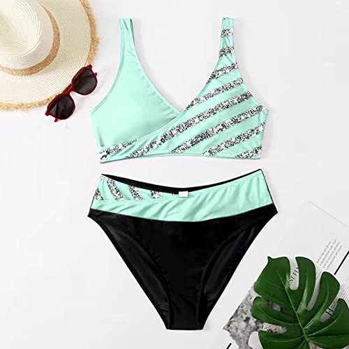 Rvidbe Swimsuits for Women 2025 Women's 2 Piece Push Up Swimsuit with Boy Shorts Tummy Control Bikini Sets Bathing Suits4
