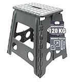 ZOLLNER Taburete Plegable Multiusos portátil, Gris