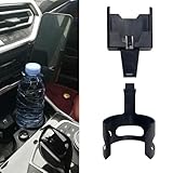 QODOLSI 2-in-1 Cup Holder Phone Mount for Car, 9.25' Multifunctional One-Hand Cup Holder Expander, Anti-Slip Portable Beverage Can Holder, Compatible with Most Smartphones and Cups (Black)