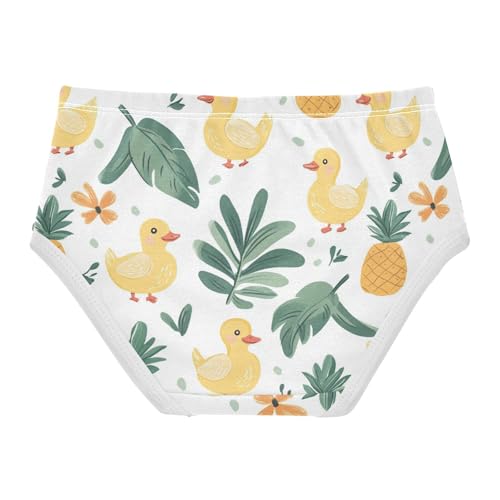 Wusikd Cute Ducks Girls' Underwear Cotton Pineapple Girls Briefs Soft Toddler Underwear 2T2