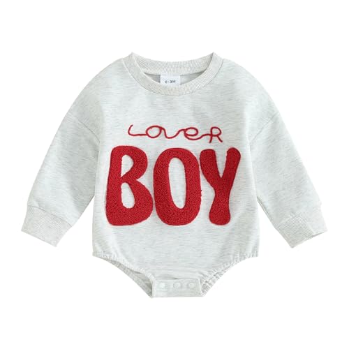 Image of VISGOGO Newborn Infant Baby Boy Girls Oversized Romper Little Dude Sweater Onesie Coming Home Outfit Neutral Clothes