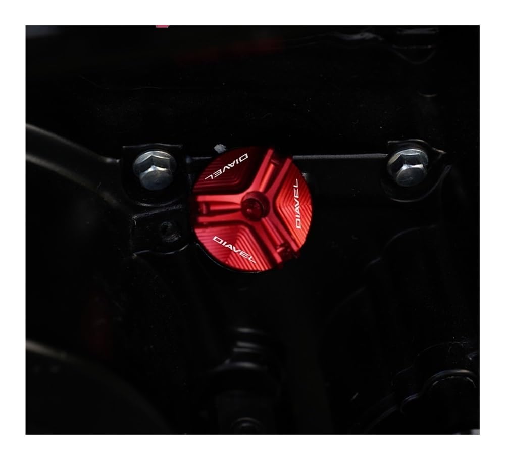 Bouchon réservoir Frein Avant Bouchon De Réservoir Liquide Frein Arrière Et Remplissage D'huile pour Diavel 2011 2012 2014, Accessoires Protection AV&Ant