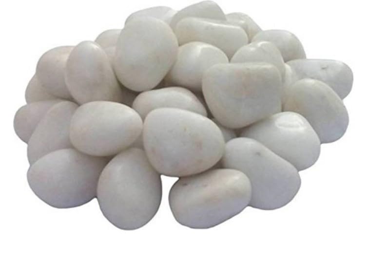 1 Kg White Colour Pebbles Stone for Home & Garden|| Indoor & Outdoor || Decoration,Vase Fillers|| Aquarium/Fish Tank 4