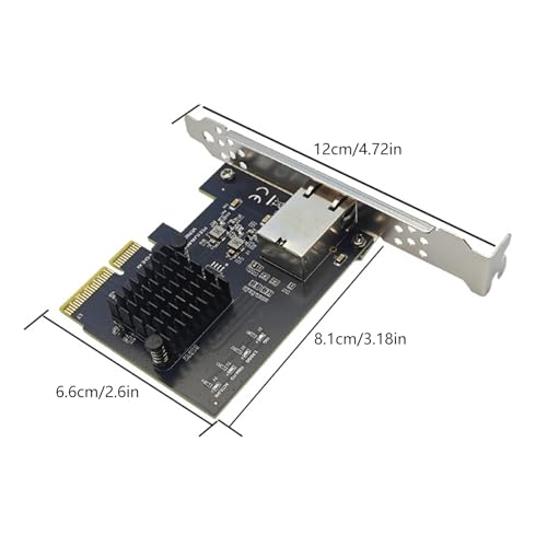 Tarjeta de Red Gigabit de 10Gbps PCIe3.0 4X Adaptador Ethernet con Chip RTL8127AT para PC de Escritorio miniatura 4