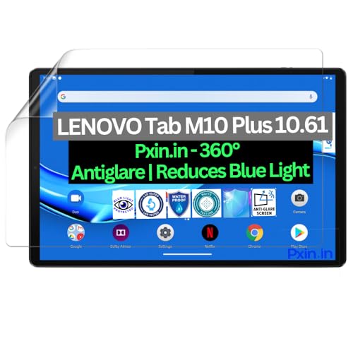 Image of Pxin Tablet Anti Bluelight and Anti Glare Screen Guard compatible with LENOVO Tab M10 Plus 10.61 | BLUVLightblock Tech | Scratch Proof | Prevents bluelight | Eye Protection | No Dry Eyes