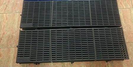 SS Paws Pet Plastic 36x12 Inch Dog Flooring Mat | Multipurpose Floor Mat for Dog, Cat, Rabbit, Goat (Black, Set of 4)-9E53 3