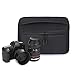 S-ZONE Padded Folding Camera Bag for DSLR SLR Camera TLR Sony Canon Nikon or Flash, Black, Briefcase