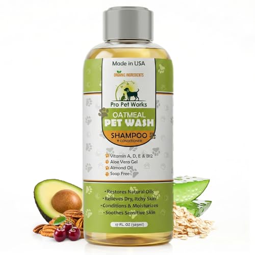 Oatmeal Dog Shampoo and Conditioner for Allergies, Itching and Sensitive Skin - Smelly, Itchy Pet...