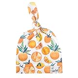 Copper Pearl Baby Beanie Hat Top Knot Stretchy Soft Citrus