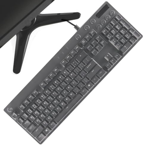 MUBUY-GOL Keyboard Cover for Logitech G213 Prodigy, G413 SE/G413 TKL, G810 G610 Orion Mechanical Gaming Keyboard, Clear Colorblock Silicone Waterproof Dustproof Keyboard Skin